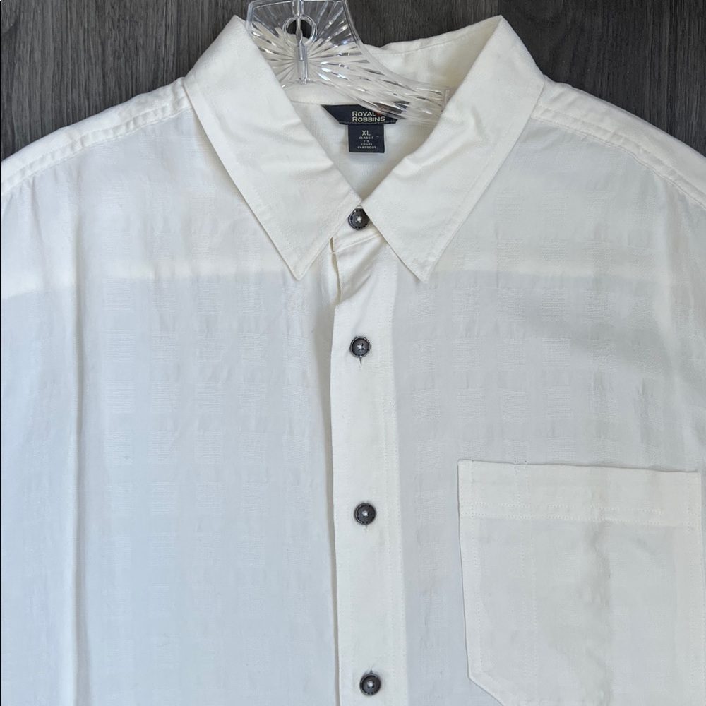 Royal Robbins San Juan Dry Off White Button Down Shirt, Men’s XL, 89% Modal - Picture 4 of 9
